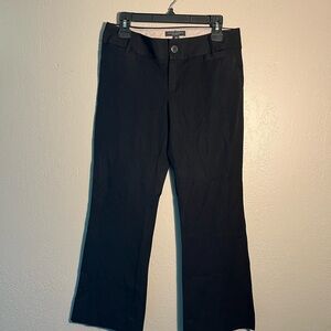 Banana Republic Black Straight Leg Pants Jackson Fit Stretch SZ 6 Sleek Cotton